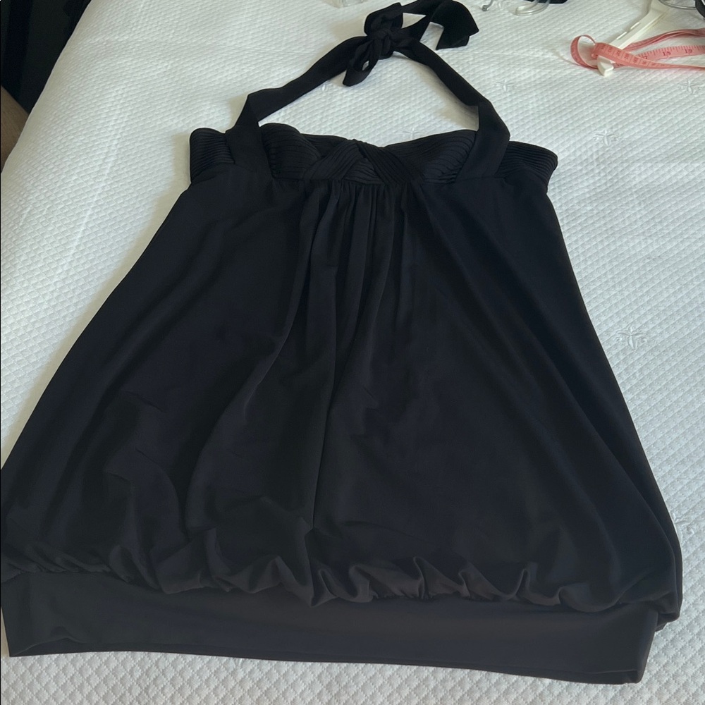 BCBGMaxAzria Elegant Black Pleated Top